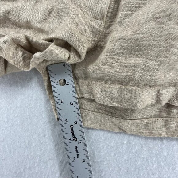 Haris Cotton Linen Shorts Womens XS Brown Mid Rise Chino Lightweight Summer Boho - Picture 5 of 8